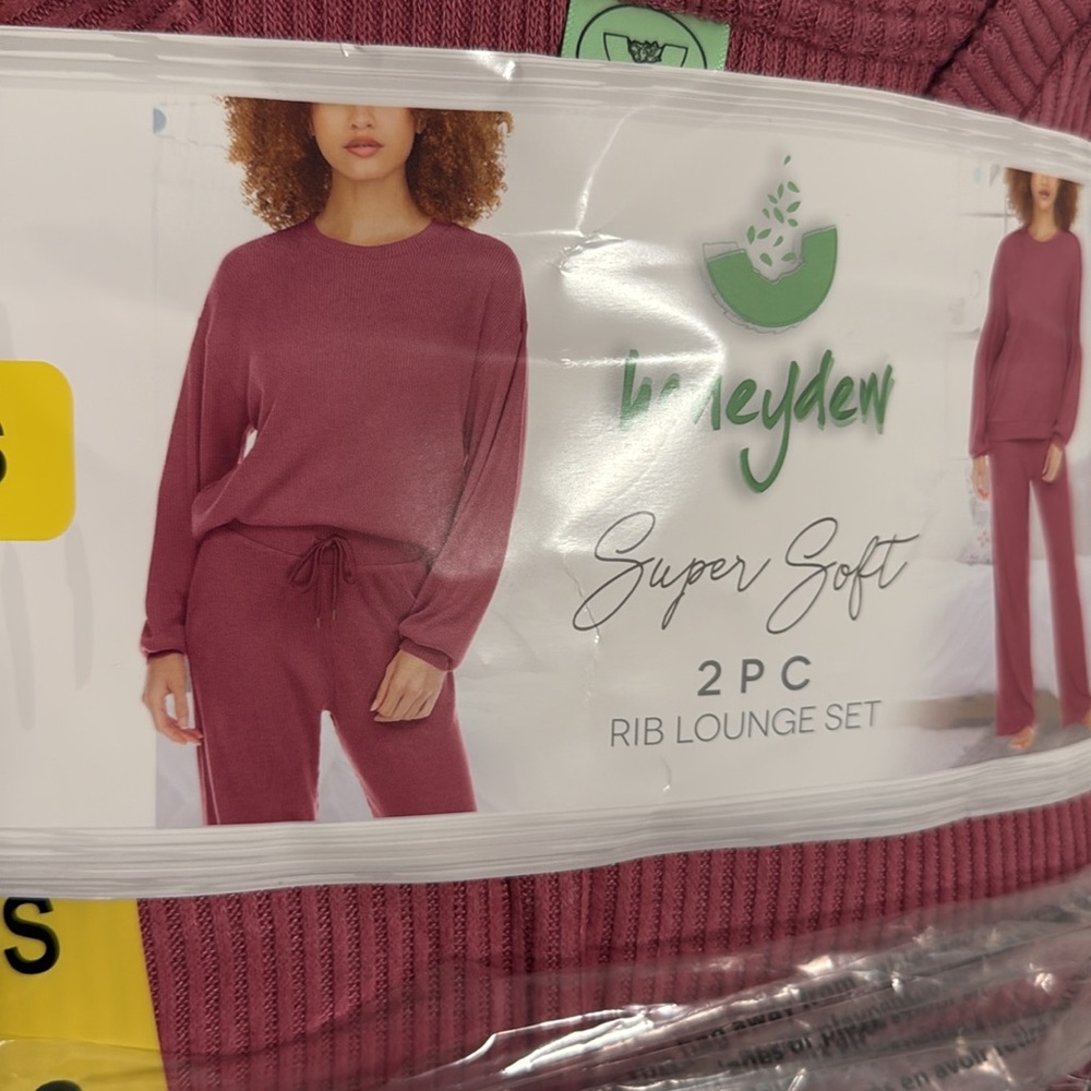 ⭐️ Firm Price ⭐️ NWT Honeydew pink Pajama Set Cozy loungewear - Picture 3 of 8